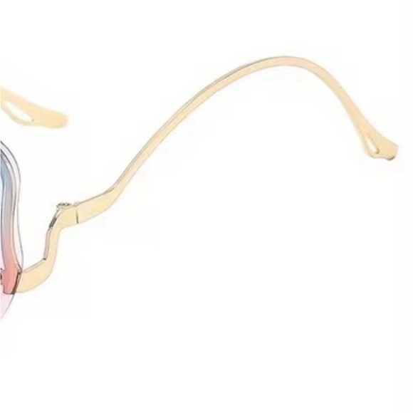😎2/$30 Women's Oversized Rimless Pink Gradient Sunglasses - Picture 3 of 4